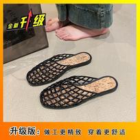 Breathable flat bottom comfortable soft bottom one pedal jelly shoes women's hollow desire slippers bag head sandals 2025 new 36