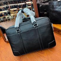 Retro Men's Briefcase, Genuine Leather Business Bag, Laptop Bag, Casual Crossbody Bag juoda