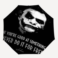 1pc Joker Quote Automatic Open Close Umbrella Windproof Canopy, Automatic Open Close Button10201