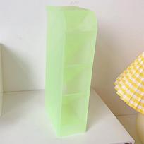 Kawaii Macaroon Color Pen Holder 4 Girds Desktop Organizer Big Size Desk Cosmetics Pencil Storage Box Office School Stationery