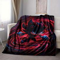 1pc Shadow Sonic Flannel Blanket, Soft Skin Friendly with Digital Printing, Various Sizes Available for Family, Friends, Birthday 80x120cm
