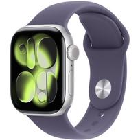 Apple Smartwatch Serija 11 GPS + Cellular MF8J4ET/A, 42mm, sidabrinis aliuminio korpusas, purpurinė sportinė juosta M/L, 64GB