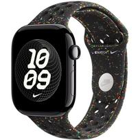 Apple 46mm Juoda Nike Sporto Juosta - M/L MGC34ZM/A, M/L (tinka riešams 160-210 mm), Fluoroelastomeras