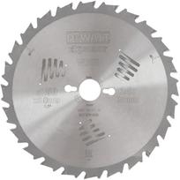 Dewalt Pjūklų diskas DT4301-QZ, 250mm, 30mm, 24T, 3mm, 10°, mediena, karbidas, korozijai atsparus