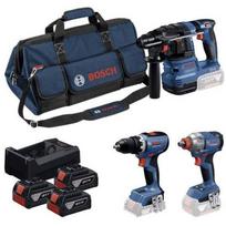 Bosch Įrankių rinkinys 0615A50093, 3 įrankiai, 3x5,0Ah, akumuliatorius, įkroviklis, 1 gręžimo mašina