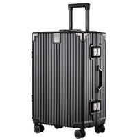 OEING Aluminum Frame Hardside Luggage 24-inch juoda