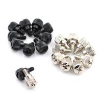 10PCS M3.5*6mm black or white nickel computer case screw hand tighten thumb screw white nickel