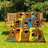 1PC Scooby-Doo Outdoor Blanket Lightweight Flannel, Soft & Warm, All-Season Use for Sofa, Outdoor017 130x150cm