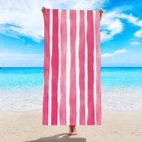Xiyin Temu Quick-Dry Striped Beach & Bath Towel - Highly Absorbent, Ideal for Swimming 70x150 cm