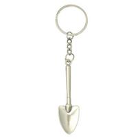 Novelty Mini Shovel Keychain Rustproof Keyring Key Size Metal Spade Corrosion-Resistant Compact Chain Hanging Pendant sidabras