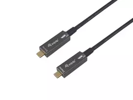 Equip USB-C į C aktyvus optinis kabelis, 10 m, 4K/60Hz, vaizdas+duomenys+PD