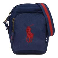 Polo Ralph Lauren Embroidered Logo Polo Pony Pattern Polyester Shoulder Bag Kids bags Navy-Blue 9AR011BCV Basic Set (Bag+Dust Bag)