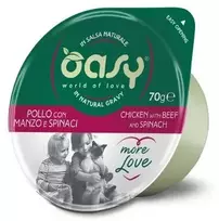 Oasy More Love Vištiena su Jautiena ir Špinatais 70g
