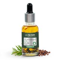 Nat Habit Clove Tea Tree Face Oil Balancing Facial Serum For Oily Skin Care With Cold Pressed Oils For Clear Glow 30ml