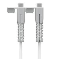 Silicone USB Type C Charging Cable Protectors AntiBend And Tangles Protections Prevents Fraying pilka spalva