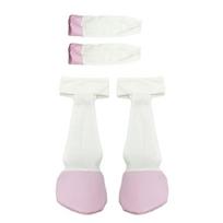 2/4/5/6Pcs Mouse/Donkey/Sheep/Pig Costume Accessories Animal Ears Headband,Bowtie Tail Nose Halloween Cosplay Costume rožinė/balta