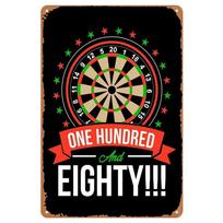 Funny Darts Game Retro Metal Tin Sign Wall Decor for Game Room Bar 20x30cm（7.8x11.8inch）