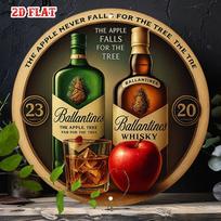 D Metal Sign Ballantines Whisky Vintage Retro  Year Old  Year Old Bar Pub Home Decor Tin Wall Art 20x20cm(8x8inch)