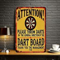 Vintage Dart Board Metal Sign  Durable Iron Wall Decor for Home Bar Office  Garden  x cm  Easy to Hang  Retr 20x30cm（7.8x11.8inch）
