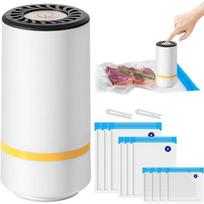 Mini Portable Food Vacuum Sealer Machine USB Rechargeable with 10 Reusable Bags, Handheld Vacuum Sealer Set for Dry or Moist Food, Compact Handy Pump balta