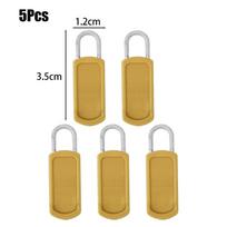 5Pcs Detachable Zipper Puller Metal Zipper Head Repair Kits Universal Replacement for Luggage Purse Bags Clothes Zipper Slider