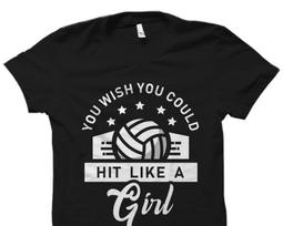 Volleyball Gift. Volleyball Player Shirt. Volleyball Coach Gift. Girls Volleyball Shirt. Gift For Volleyball Player. Hit Like A Girl #OS2352 S