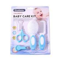 Round Tip Infant Care Set Soft Nylon Baby Nail Clipper Gifts Baby Brush Comb Set  Baby Grooming Kit Blue Nylon