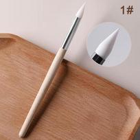 Silicone Wooden Pole Nail Art Pen Brush Uv Gel Polish Tip 3D Image Diy Dotting Polish Brushes Sculpture Pen Diy Manicure Tool 01