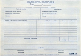 Sąskaita faktūra, A5, 2x50  0720-042 | 175-02