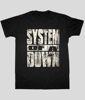 System of a Down Distressed Logo Black Unisex T-shirt Size S-5XL CS069 Unisex T-Shirt S