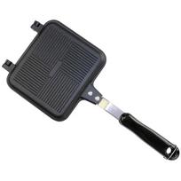 Double Sided Non Stick Sandwich Maker Frying Pan for Toast Bread Waffle Egg Breakfast Multi Functional Opening Closing Design