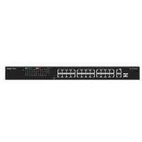 RUIJIE RG-ES126FGS-P 24 prievadų Gigabit PoE+ išmanusis valdomas jungiklis su 2 SFP jungtimis, 370W biudžetas, montuojamas į stelažą, Reyee serija