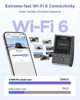 VIOFO A119M Pro 2K QHD Vaizdo Registratorius su Sony STARVIS 2 IMX675, Įmontuotu GPS ir Wi-Fi, Super Kondensatoriumi, 140° Matymo Kampu, 1.5 colio Ekranu