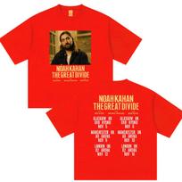 Noah Kahan The Great Divide World Tour 2026 Graphic T Shirts Unisexs Hip Hop Gothic Fashion Cotton Short Sleeve Tshirt Streetwear S