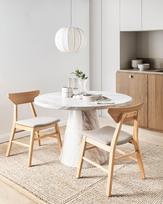 Beliani Komplekts 2 ēdamistabas krēslu HOPKINS Koks Light Brown | 609085   Bel | 4069605016447