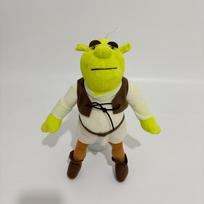 Shrek Plush Doll 2 Sizes Green Ogre Soft Stuffed Toy with Classic Vest Outfit Cartoon Movie Character Gift for Kids Film Fans Collectible Home Decor 30cm žalia