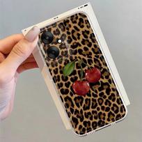 Leopard-patterned Cherry Case for Xiaomi Poco X3 NFC X3 Pro Soft Phone Cover Poco X3 Pro