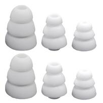 6Pcs Ergonomic Triple Silicone Ear Tip 3.8mm Universal For Long Listening Without Discomfort balta