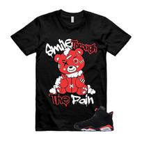 6 Infrared Salesman Black Red T Shirt Match SMILE2 L