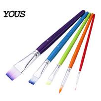 Face Painting Supplies 5Pcs/Set Paint Brush for Body Painting, Nylon Bristle Brushes with Artist Non-slip Handle, Professional Oil Gouache Acrylic 1 Set