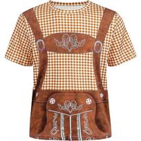 Women's Oktoberfest Festival Print T-Shirt, Casual Short Sleeve Round Neck Pullover Top S oranžinė