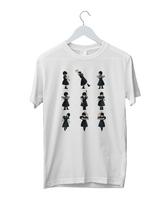 goo goo muck dance routine white unisex T-shirt. Creepy and kooky, family. Goth teen top 2XL