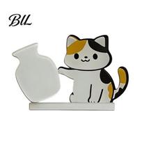 Non-damaging Fridge Magnet 1/2Pcs Cat Whiskers Holder Refrigerator Hair Miniature Magnetic Kitchen Ornament Vase Collector Container Pet Memorial B