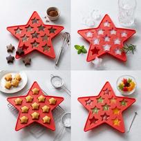 Easy Release Ice Maker Tool Silicone Freeze Mold Maker Durable Ice Cube Tray  Party raudona