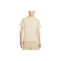 Nike T Shirts Men's Millet Yellow Crew Neck Moderate Straight Fit DQ2414-224 S
