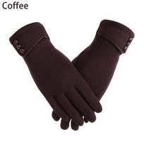 Graceful Windproof Thicken Plus Velvet Driving Pirštinės slidinėjimo pirštinės Jutiklinio ekrano pirštinės kava
