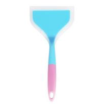 Non-stick Pancakes Shovel Food Grade Wide Spatula Cooking Tuners Silicone Pan  Omelets mėlyna/rožinė