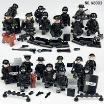 20vnt M8003 Military Special Police statybinių blokelių rinkinys mažų dalelių statybinių blokelių žaislas