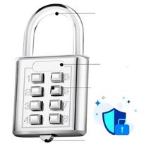 8 Digits Password Code Combination Padlock Zinc Alloy Suitcase for Luggage Travel Code Anti-thieft Lock Code Keyed Smart Lock balta