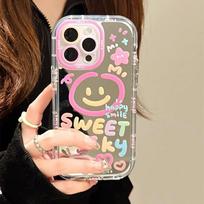 Mielas animacinis filmas Tinka Apple IPhone16promax Mobiliojo telefono dėklas Veidrodėlis 15 Apsauginis dėklas 14plus Apsaugantis nuo kritimo Apple 16PROMAX gray